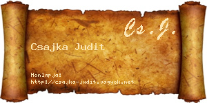 Csajka Judit névjegykártya